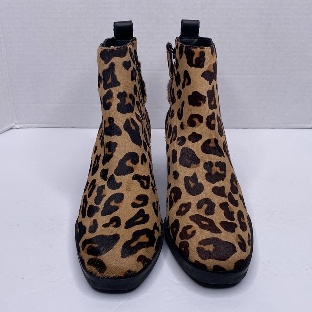 Cole Haan Womens Kimberly Waterproof Haircalf Leopard Leather Bootie Size 6 - Picture 6 of 8